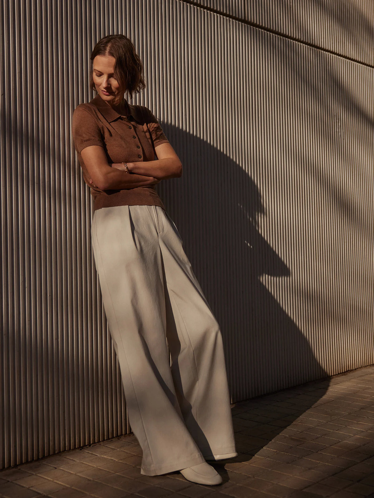 Mid Weight Stretch Wide Leg Trouser Regular