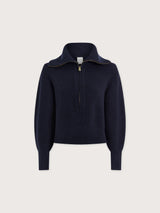 Maura Half Zip Rib Knit