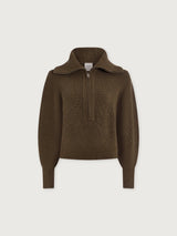 Maura Half Zip Rib Knit