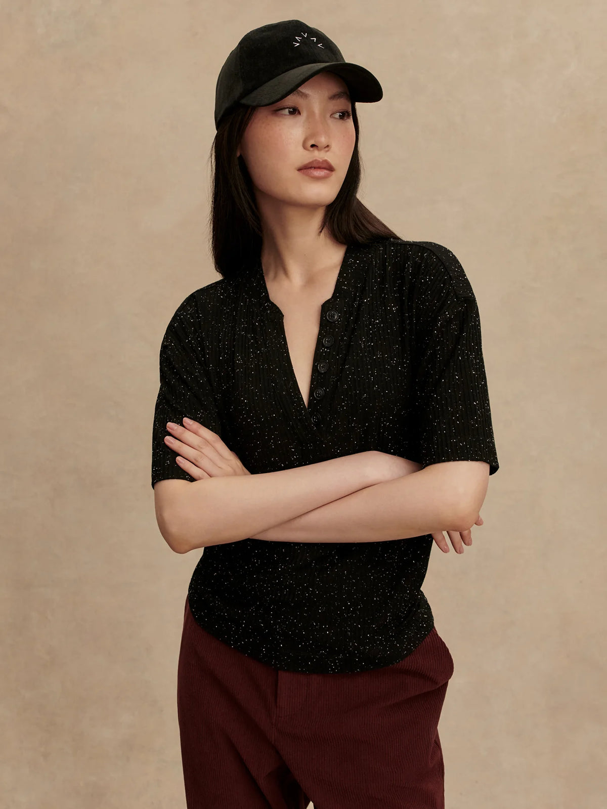 Odette Mock Placket Tee