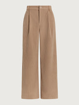 Plush Cord Wide Leg Trouser Long