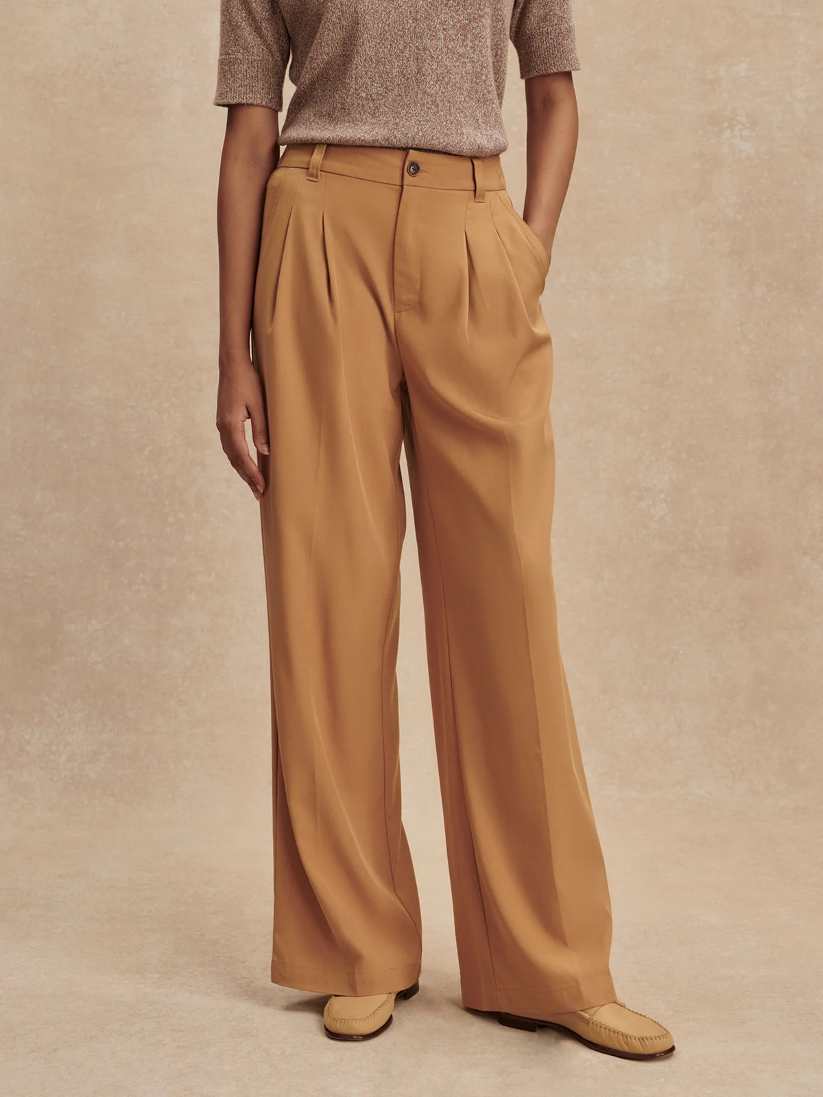 Soft Stretch Wide Leg Trouser Long