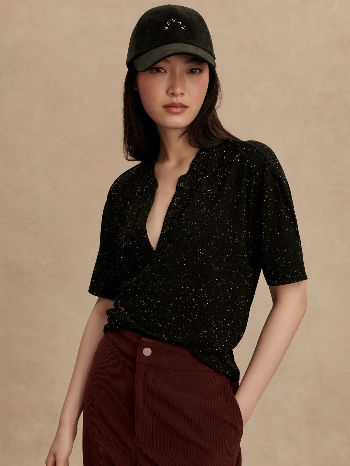Odette Mock Placket Tee