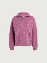 Didi Relaxed Cable Half-Zip Knit