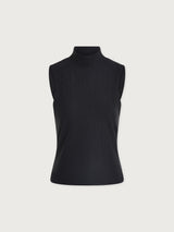 Variegated Mock Neck Fitted