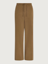 Textured Stretch Wide-Leg Pant
