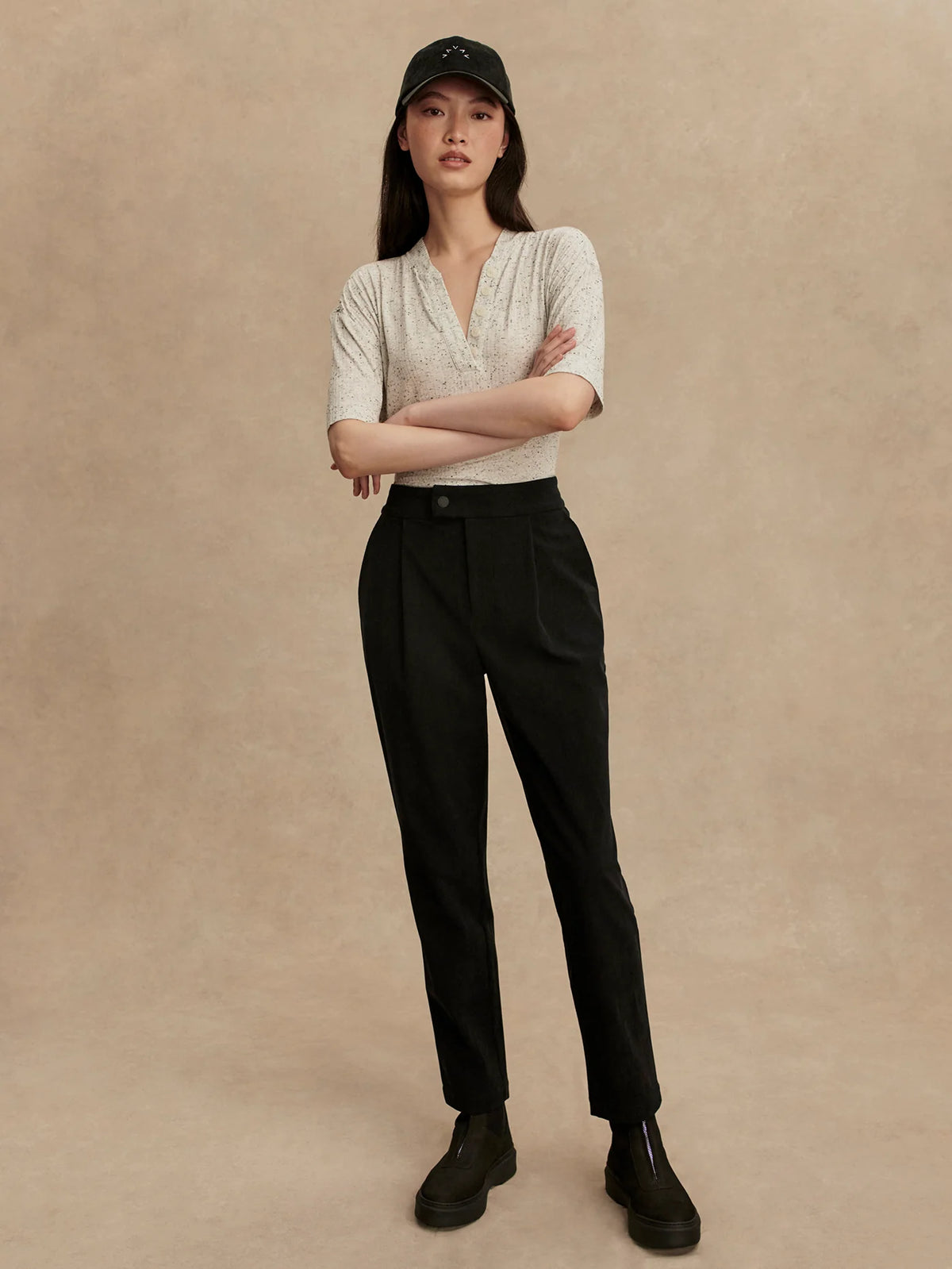 Stretch Needle Cord Tapered Trouser Long