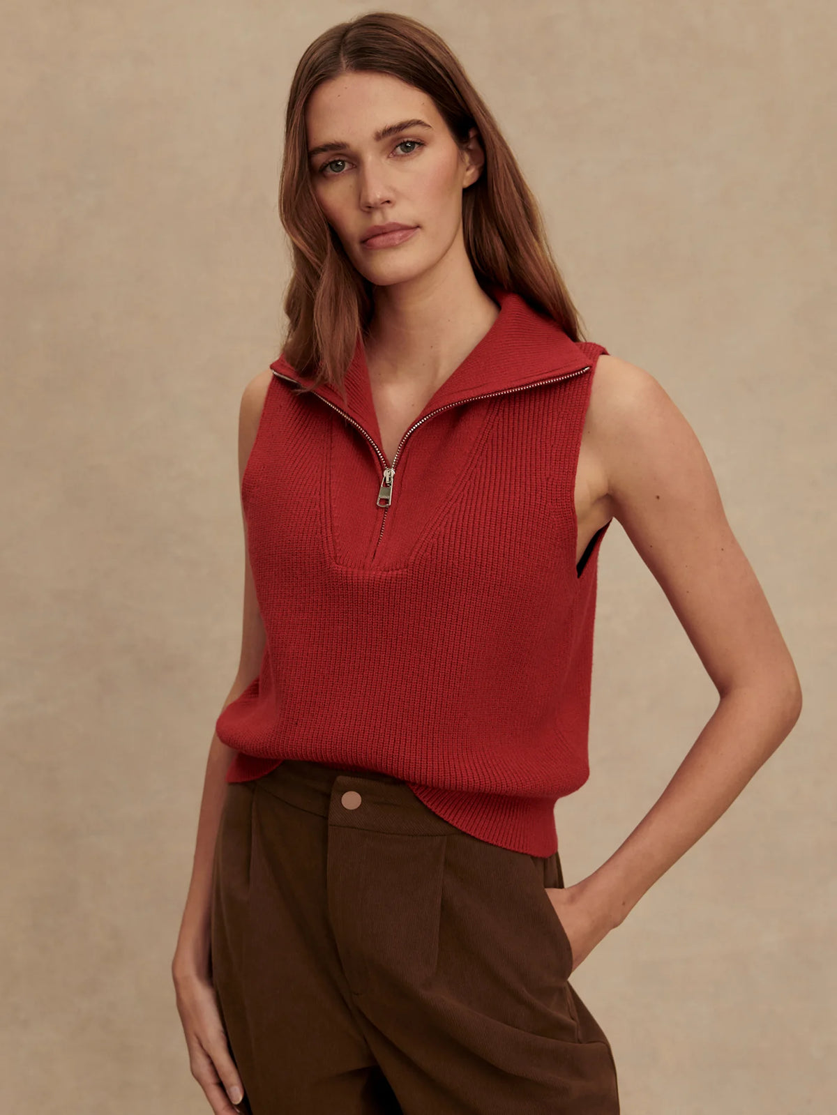 Amina Half Zip Knit