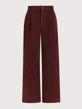 Plush Cord Wide Leg Trouser Long
