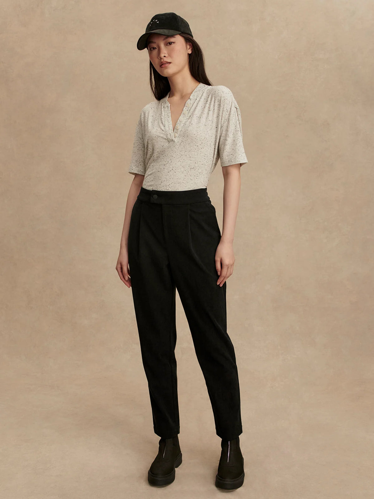 Stretch Needle Cord Tapered Trouser Regular