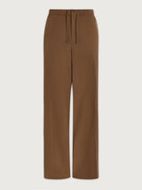 Textured Stretch Wide-Leg Pant