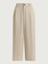 Soft Cotton Crop Wide Leg Trouser