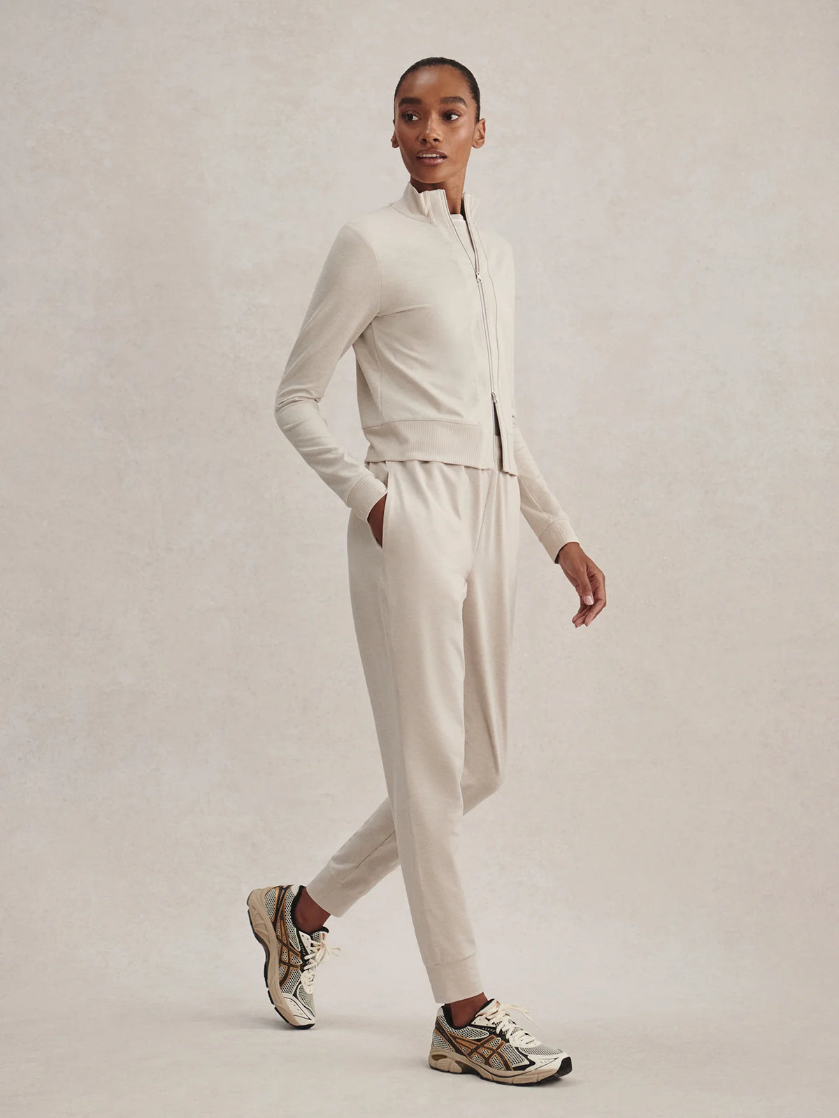 Rufus Cropped Zip Through Sweat