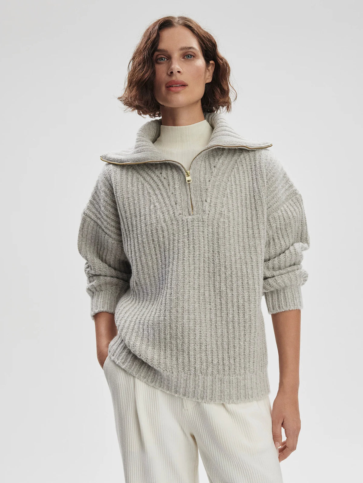 Flora Half Zip Soft Sweater