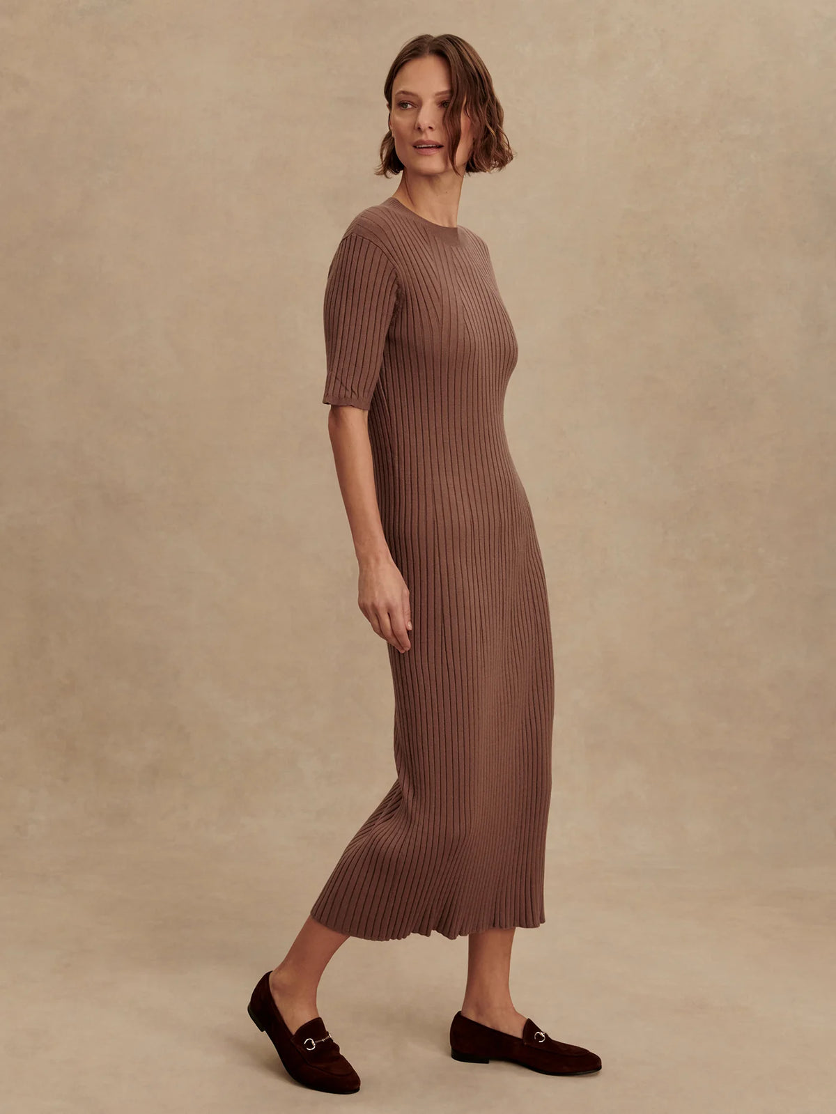 Maeve 2.0 Rib Knit Midi Dress