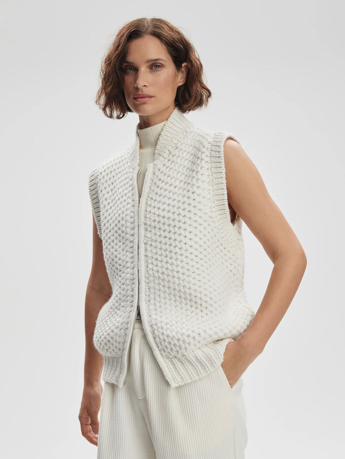 Seraphina Sleeveless Zip-Through Knit