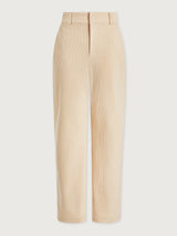 Plush Cord Straight Leg Trouser Long