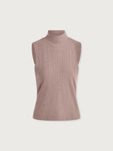 Variegated Mock Neck Fitted