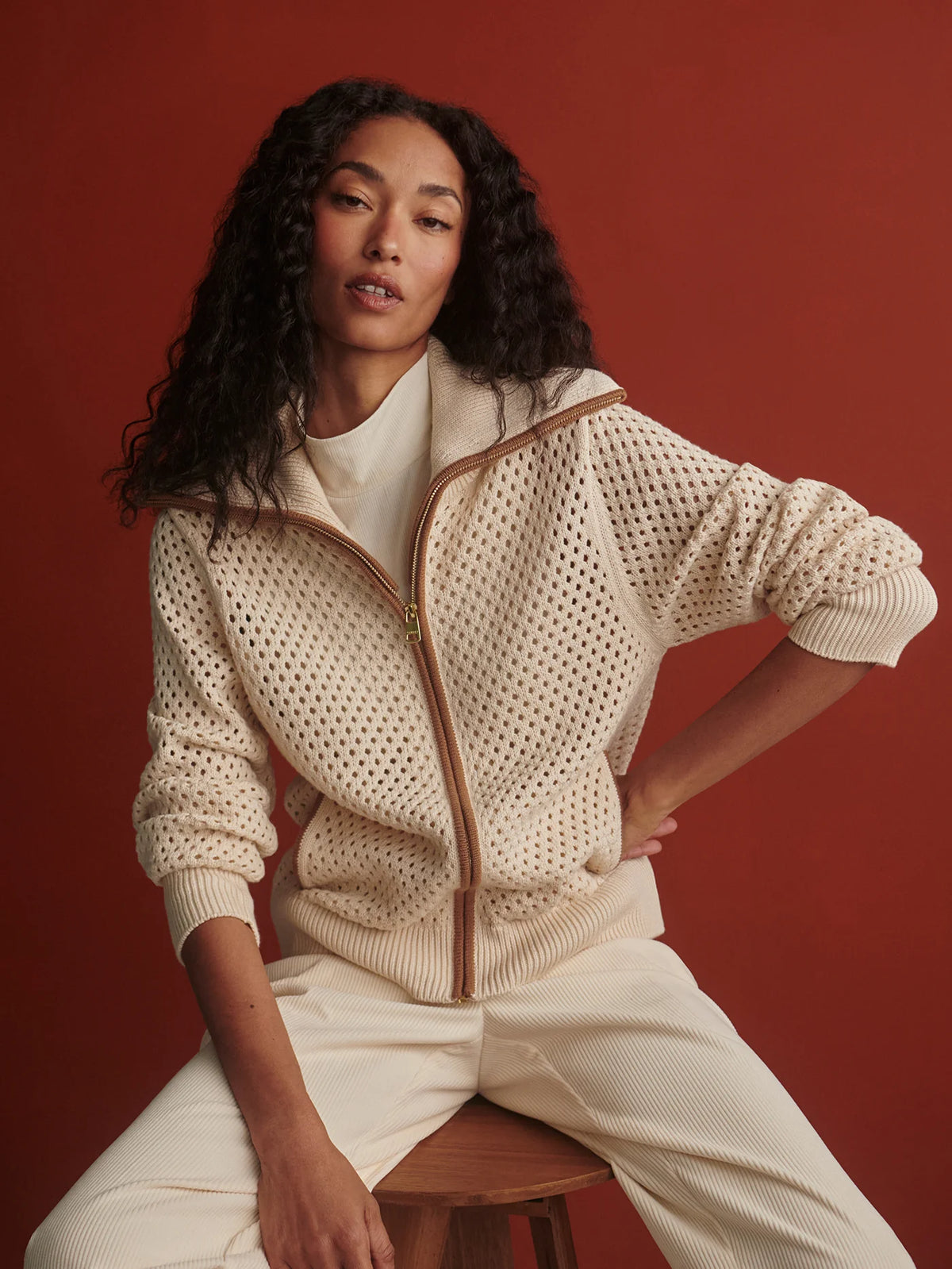 Paula Zip Through Knit Jacket