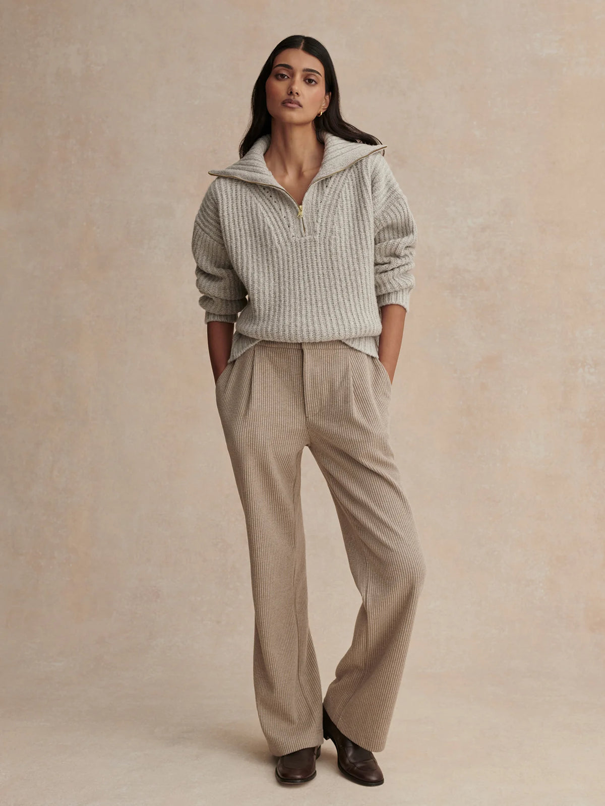 Flora Half Zip Soft Sweater