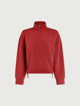 Sian Cropped Half-Zip Sweat