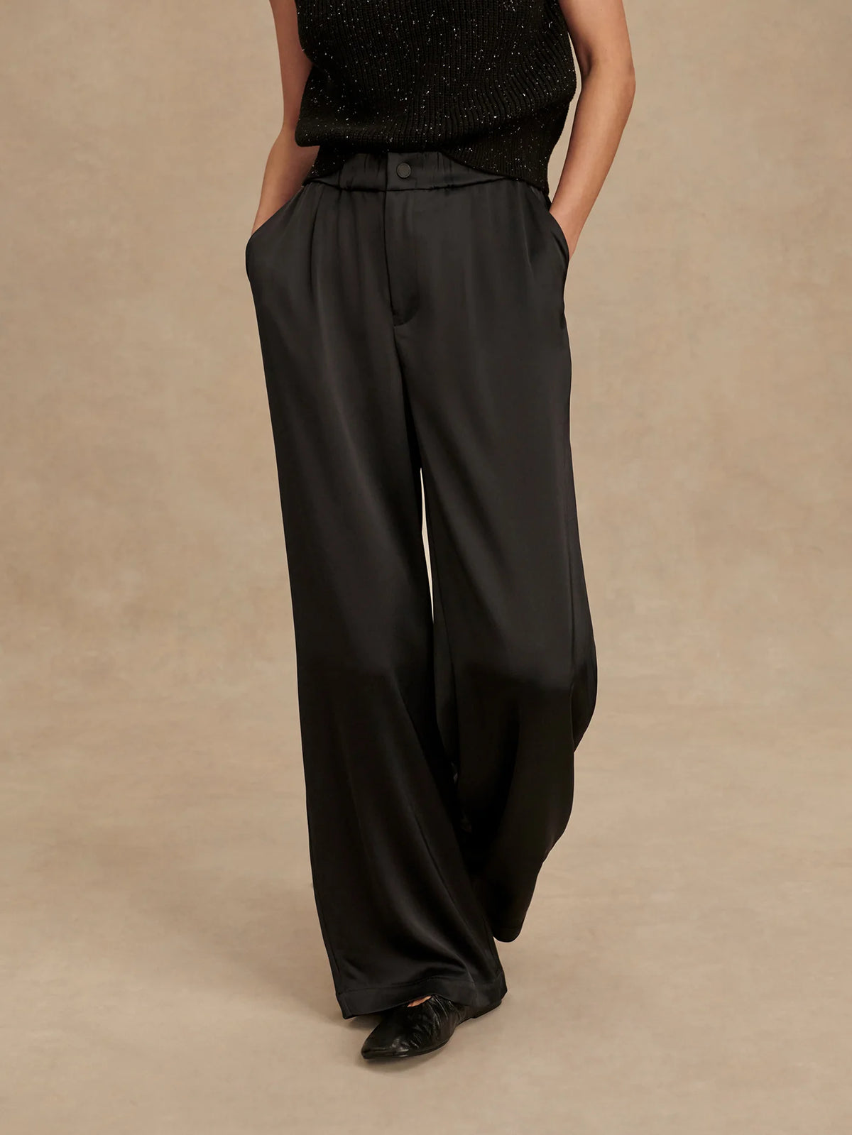 Light Satin Wide Leg Pant Regular