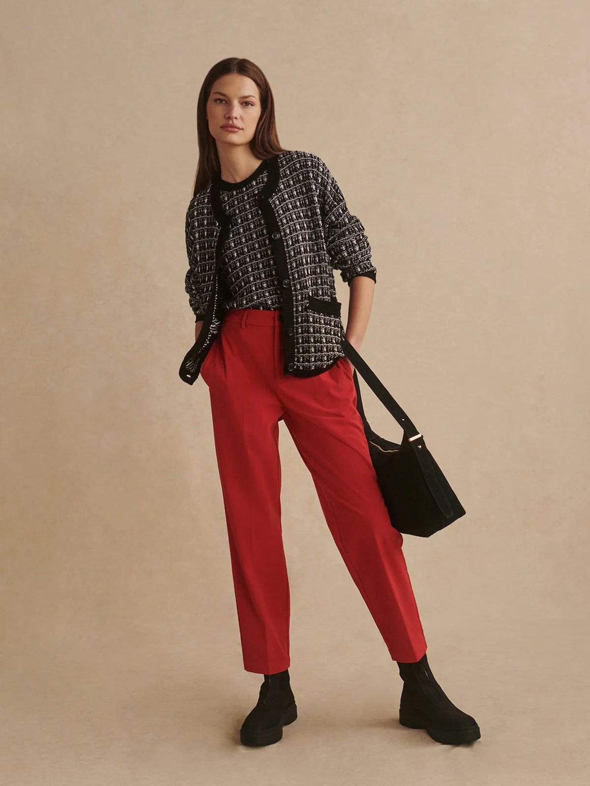 Stretch Needle Cord Slim Tapered Trouser