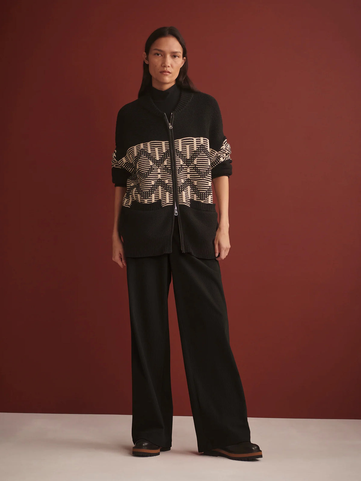 Linnea Fairisle Knit Jacket
