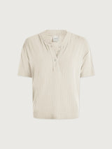 Kasey Mock Placket Rib Tee