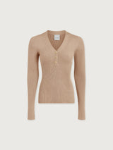 Blanca V-Neck Rib Knit Top