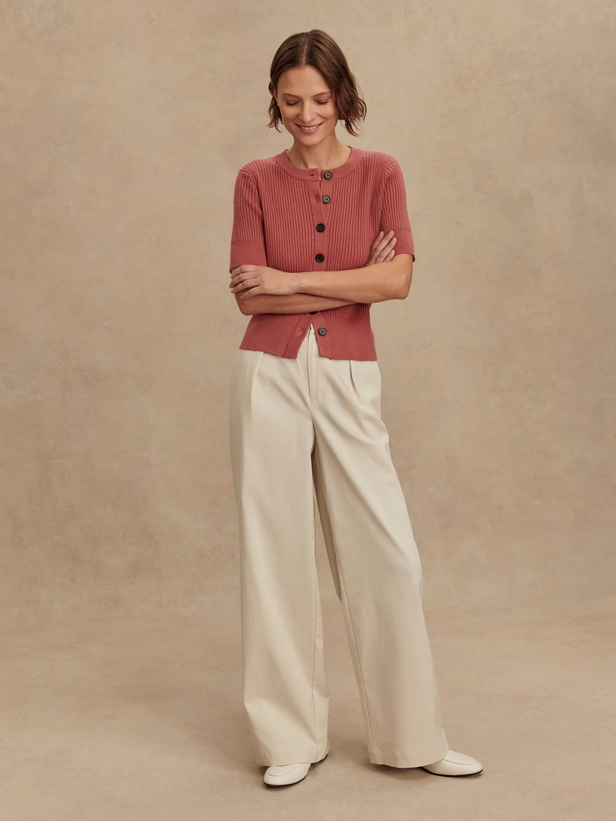 Mid Weight Stretch Wide Leg Trouser Regular