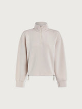 Sian Cropped Half-Zip Sweat