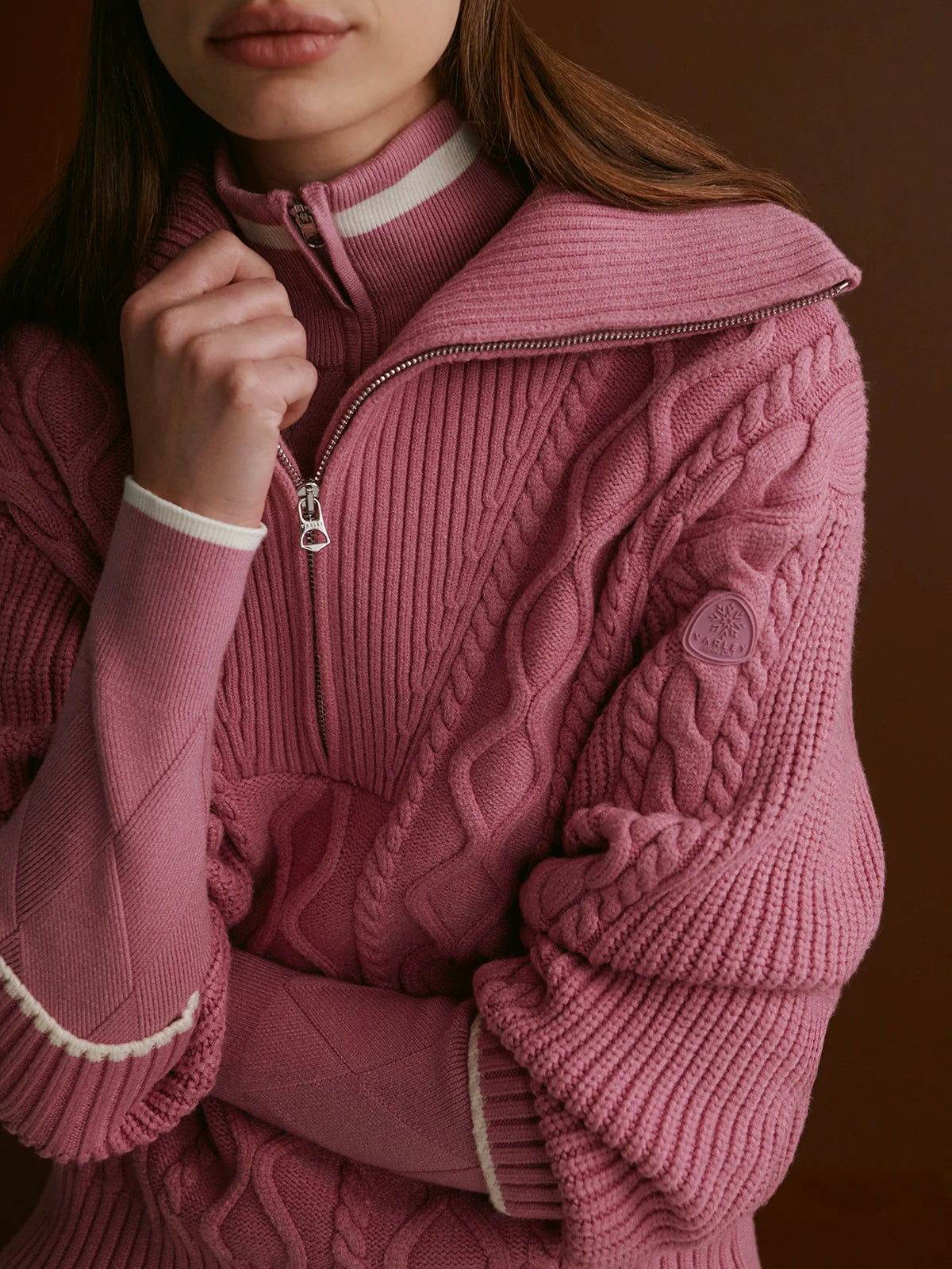 Didi Relaxed Cable Half-Zip Knit