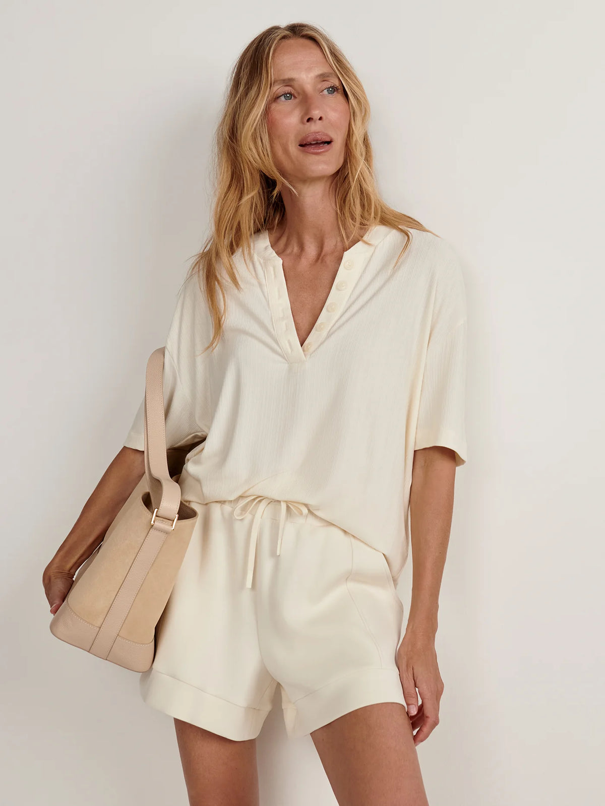 Kasey Mock Placket Rib Tee 2.0