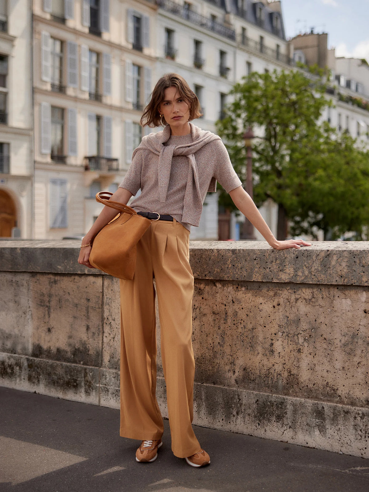 Soft Stretch Wide Leg Trouser Long